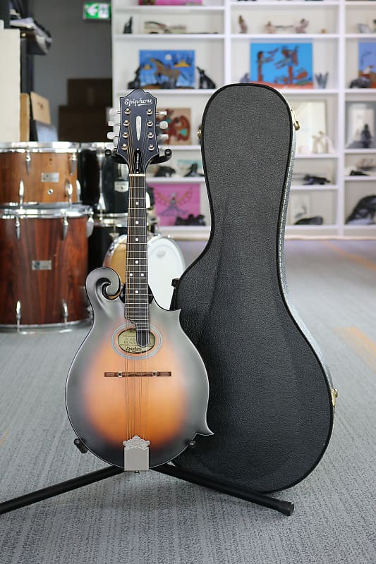 Epiphone MM-40L Masterbuilt F-Style Vintage Burst Mandolin - HSC image 1