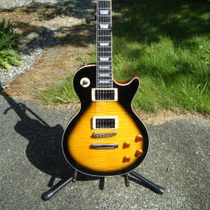 Sunburst LP Style w/Seymour Duncan P/Us & Jimmy Page Wiring - Hard Shell Case Included! image 2