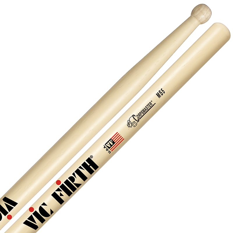 Vic Firth MS5 Corpsmaster Hickory Snare Drum Sticks image 1