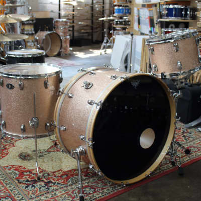 2009 Ludwig 100th Anniversary 3-Piece Classic Maple Champagne Sparkle Drum Kit image 2