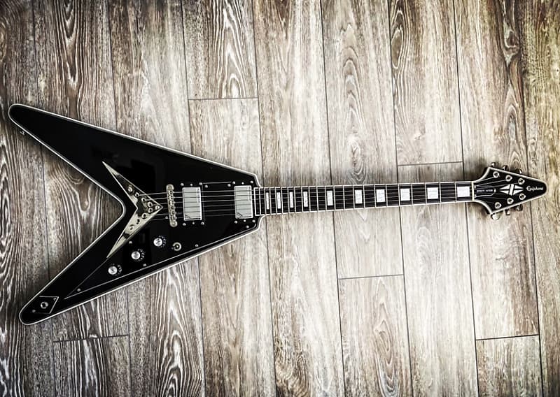 Epiphone Brent Hinds Rare Flying V Custom Black HSC | Reverb Epiphone Brent Hinds Rare Flying V Custom Black HSC | Reverb