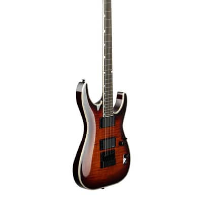 ESP LTD MH-1000 EverTune FM Electric Guitar Dark Brown Sunburst image 8