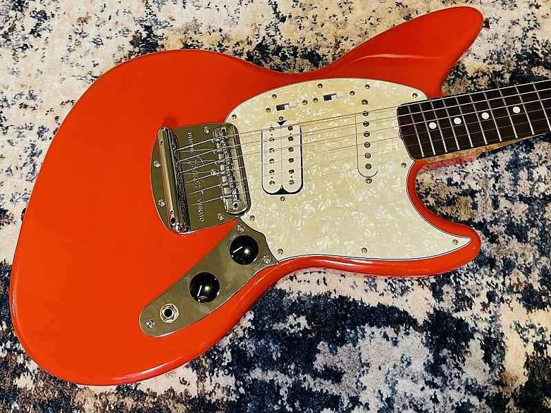 2022 Fender JagStang JagStang MIM Fiesta Red w/ Kurt Cobain Reverb