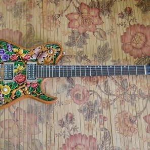 Darieos Java Hand Carved Guitar #001 Heaven's Garden image 7