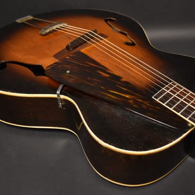 c. 1935 Cromwell By Gibson G-4 Archtop Acoustic Sunburst image 8