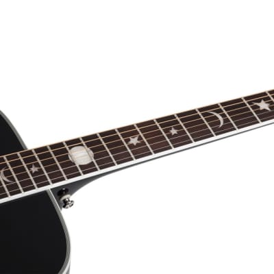 Schecter Robert Smith RS-1000 Busker + FREE GIG BAG - Gloss Black BLK Acoustic Guitar RS 1000 The Cure image 4