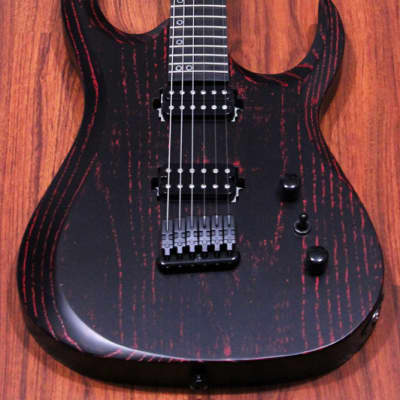 Halo Guitars Merus 6 String Bare Knuckle True Grit Humbuckers Hannes Bridge Swamp Ash Body Red image 3