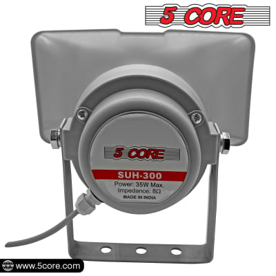 5 Core  Indoor Outdoor PA Horn Speaker 2 Pieces 6.5" x 12.5" Inch 35W Power Compact Loudspeaker Driver Horn Loud Speaker 8 Ohm Weatherproof SUH-300 2Pcs image 9