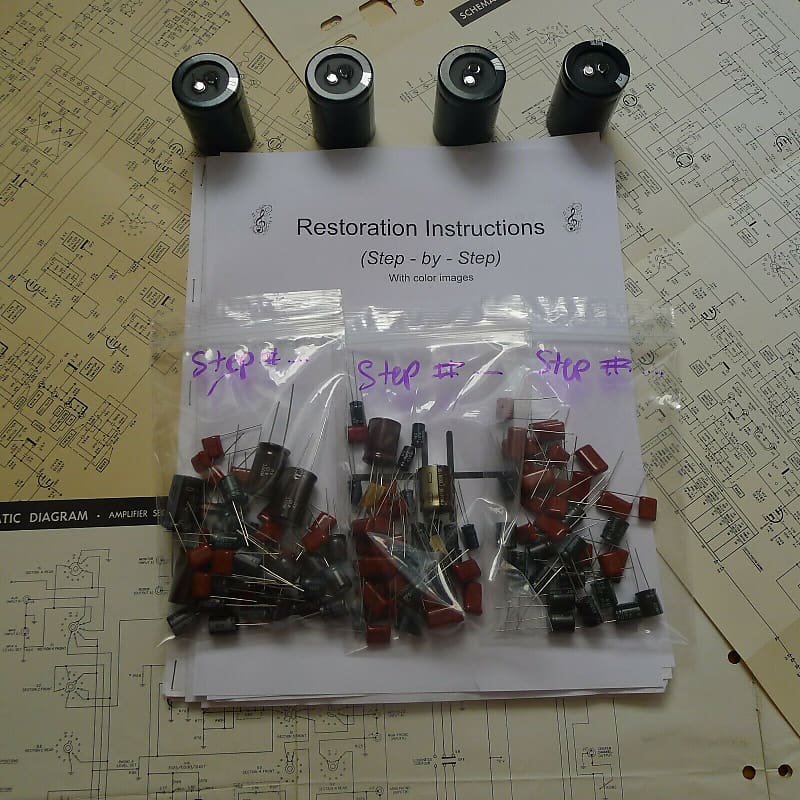 Sansui QS-500 restoration kit filter capacitor repair rebuild fix