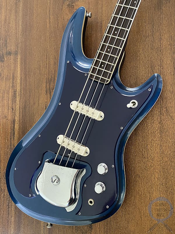 Guyatone, EB-9 Bass, Sharp 5, Blue Sparkle, MIJ, 1968 - early 70s image 1