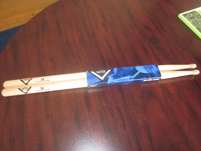 Vater 2B Drumsticks Wood Tip VH2BW - Hickory and Maple image 1