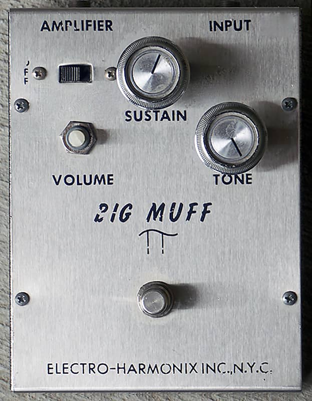 Electro-Harmonix Big Muff Pi V1 (Triangle) w/On-Off Switch + Original Skid Matt image 1
