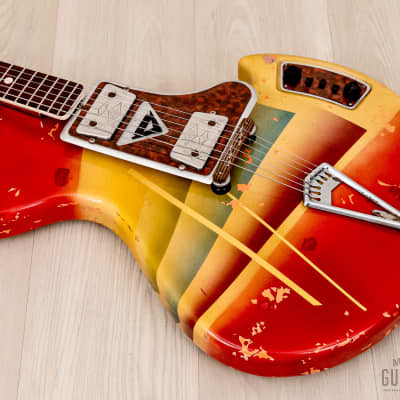 1960s Wandré Rock Oval Vintage Aluminum Neck Guitar w/ Case, Italy image 11
