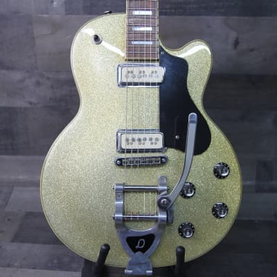 DeArmond M75 Chamagne Sparkle Jazz Guitar Hard case! image 4
