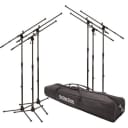On Stage MSP7706 6 Pack of Euroboom Microphone Stands with Bag