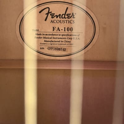 Fender FA-100 Acoustic Guitar (Parts/Repairable) image 3
