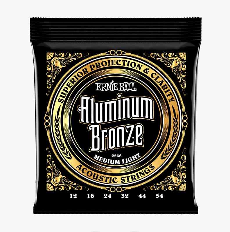 Ernie Ball MEDIUM LIGHT ALUMINUM BRONZE ACOUSTIC GUITAR Reverb