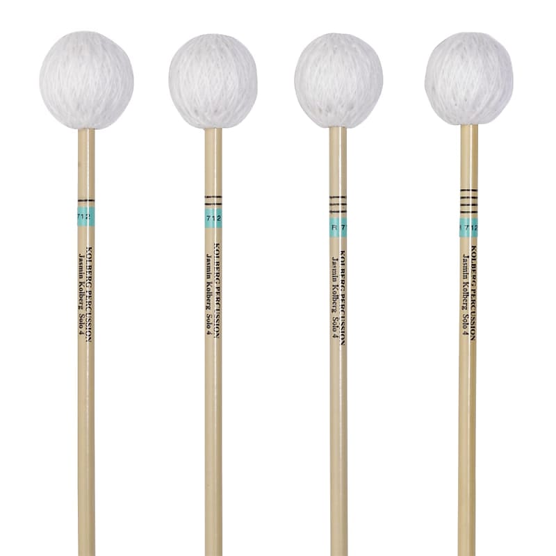 Kolberg R712 marimba mallets Jasmin Solo 4 green set of 4 rattan image 1