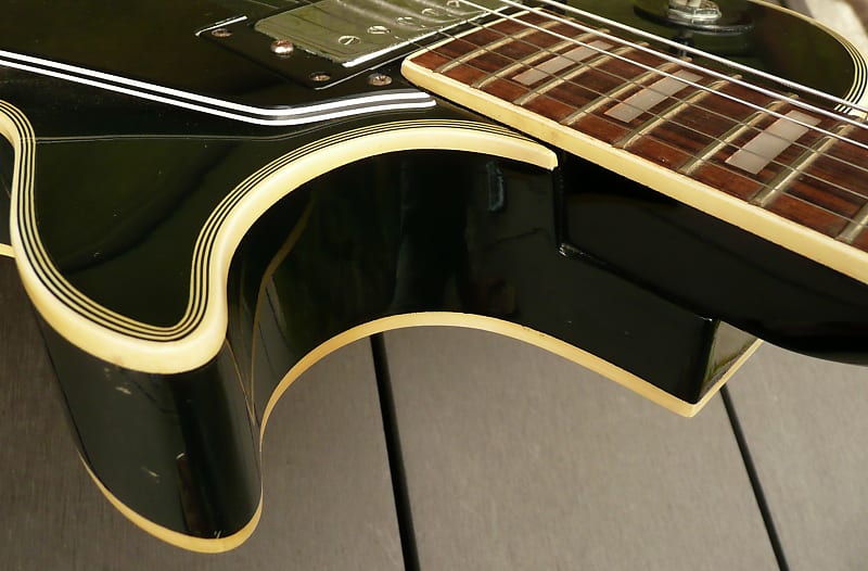 Greco EG360B 1973 Black+Original Hard Case and Guitar Strap