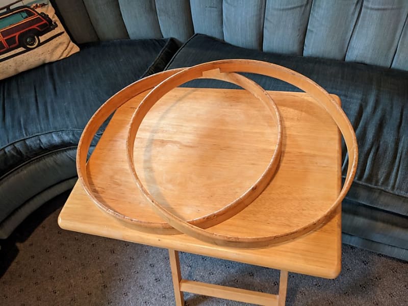 14" Natural Wooden Snare Drum Rims Reverb