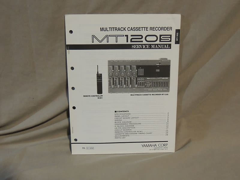 Yamaha MT120S Service Manual [Three Wave Music] image 1