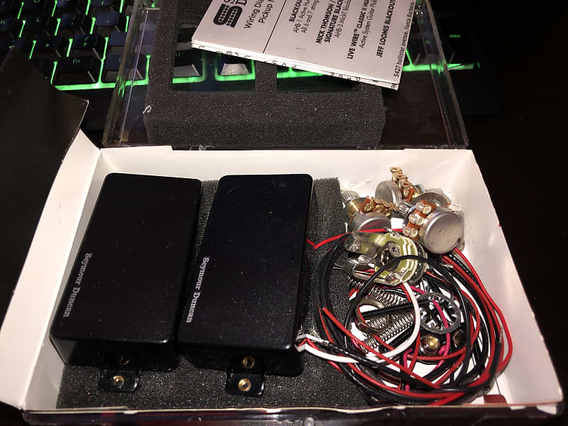 Seymour duncan Blackouts active pickups with wiring and knobs | Reverb