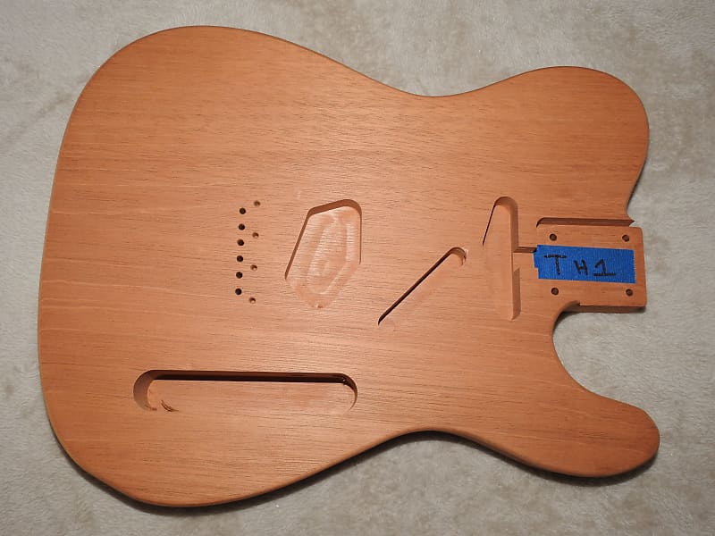 52 Style 1 Piece Honduran Mahogany Telecaster Body Unfinished with Standard Routes image 1