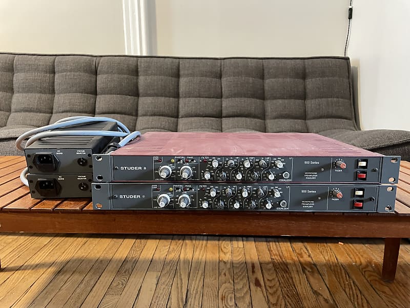 2x Studer 900 Mic / Line Preamp and Equalizer Racked by Reverb
