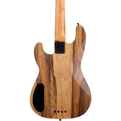 Schecter Guitar Research Model-T 4 Exotic Black Limba Electric Bass Satin Natural 2832 image 3