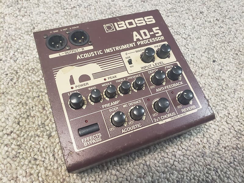 Boss AD-5 Acoustic Instrument Processor Guitar Effect Pedal Bass DI EQ Piezo