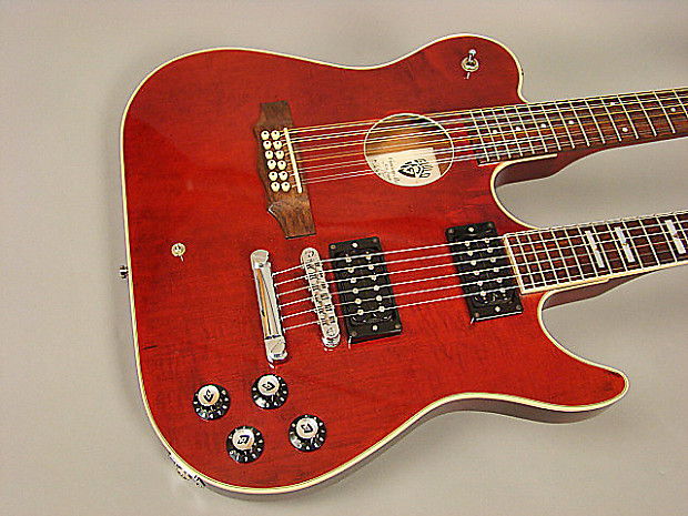 Guild Crossroads Doubleneck 1994 Trans Red Reverb