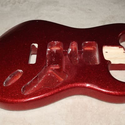 Mighty Mite MM2700AF-RSPRKL Strat Swamp Ash Body Red Sparkle Poly Finish The Last One! NOS #3 image 4