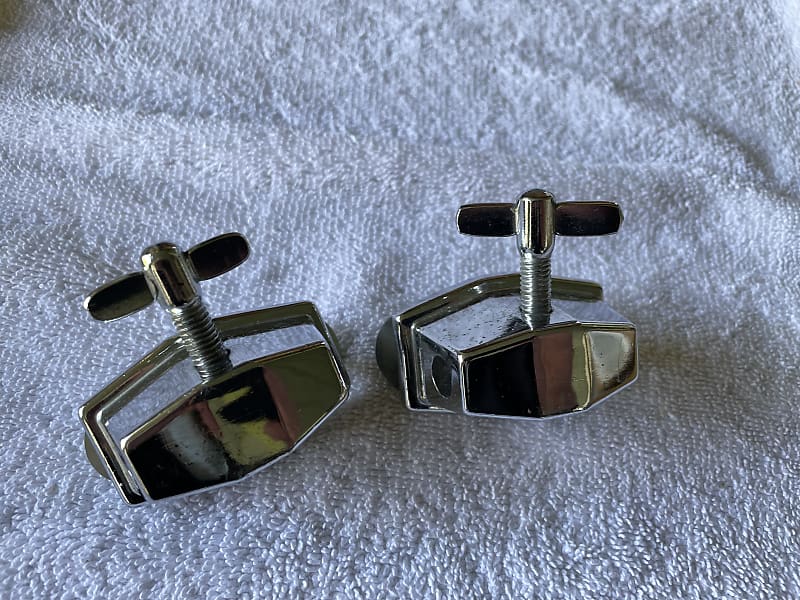 Pearl Floor Tom Leg Brackets pair vintage Chrome Reverb