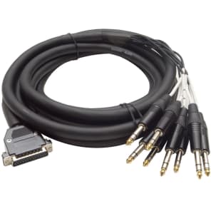 Seismic Audio SA-DB8T15 8-Channel DB25 to 1/4" TRS D-Sub Snake Cable - 15'