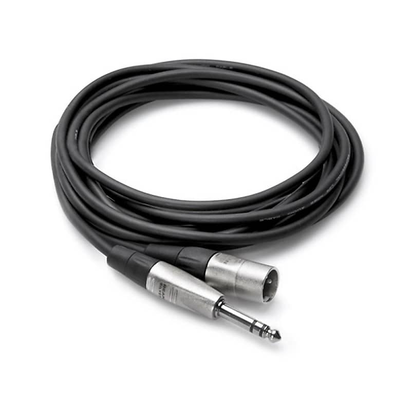 Hosa HSX-005 Balanced Audio Cable with Rean Connectors (XLR Male - 1/4 Inch TRS, 5 Foot) image 1
