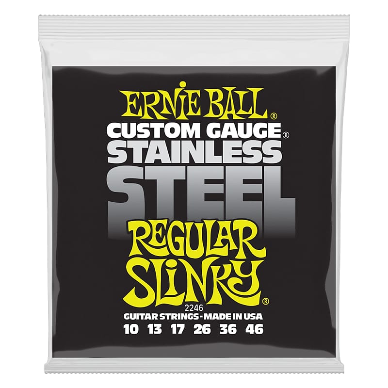 Ernie Ball - P02246 - Custom Gauge Regular Slinky - Electric Guitar String Set - Stainless Steel - 10-46 image 1