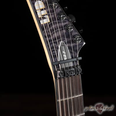 ESP LTD BUZ-7 Buz McGrath 7-String Floyd Rose Guitar w/ Case – See Thru Black image 5