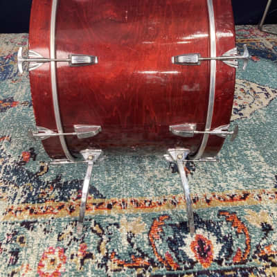 Ludwig Carmine Appice's Rod Stewart Era 22" Bass Drums. Signed Logo Heads! Authenticated! mid 1970s - Mahogany Thermogloss image 24