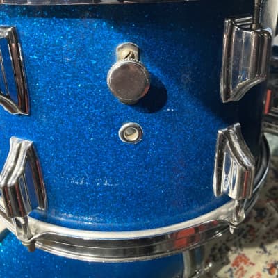 Rogers, Holiday "Headliner" 20,12,16 Dayton 3-Piece Set 1964 - Sparkling Blue Pearl image 13