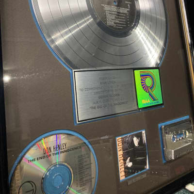 Stan Lynch Don Henley, RIAA, The End of Innocence, Multi-Platinum Record (#2) image 4