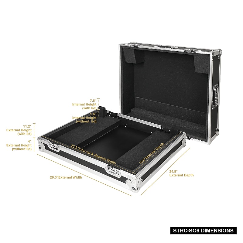 STRC-X32COMP | ATA Plywood Mixer Case with Interior Foam Protection, for  Behringer X32 Compact Digital Mixer