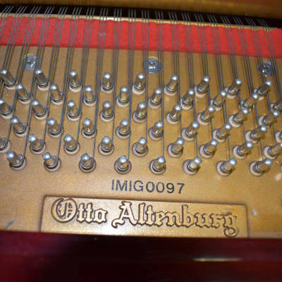 like new Otto Baby Grand piano siny red gloss never played image 6