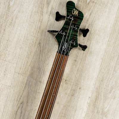 Mayones Patriot 4 Fretless Bass, Trans Green Finish, Flame Maple Top, Nordstrand image 8