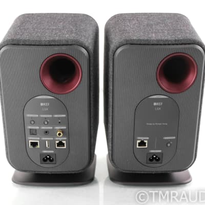 KEF LSX Wireless Streaming Speakers; Black Pair w/ Stands; Remote image 5