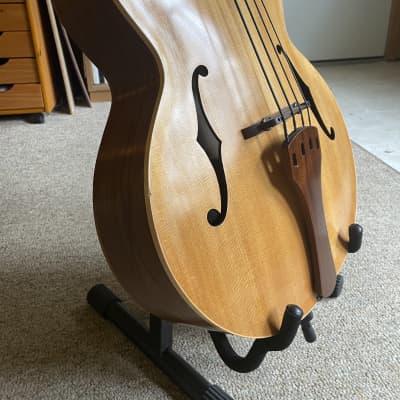 Custom Handmade Archtop Fretless Bass image 2