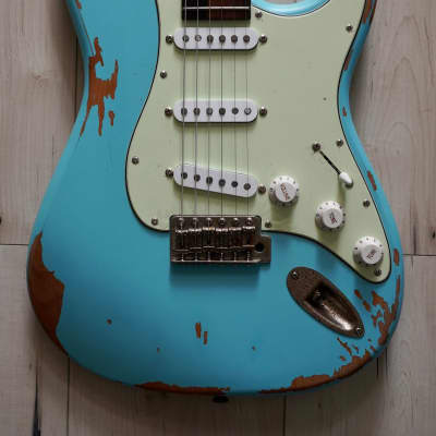 AIO HRS Relic Stratocaster - Sonic Blue image 2