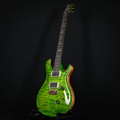 PRS Wood Library Custom 24 Fatback Quilt Maple 10 Top Stained Flame Maple Neck Brazilian Rosewood Eriza Verde 2023 (0359120 ) image 9