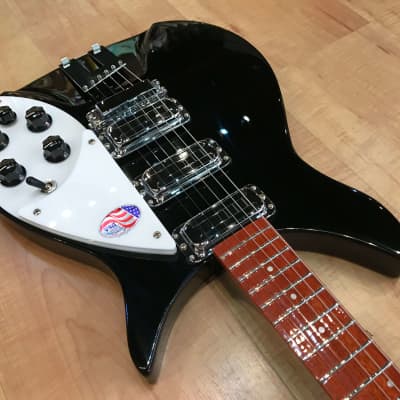 Rickenbacker 350V63 Liverpool Electric Guitar Full Scale Version JetGlo (Black) image 5