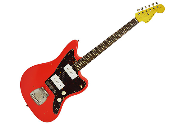 高評価レビュー Nash Guitars Red/Rosewood Fiesta - Case Hardshell w/ JM-63 ミュージック