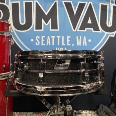 Dave Krusen's Pearl Jam, Ludwig 14x5" Acrolite Snare Drum Signed! Black image 3